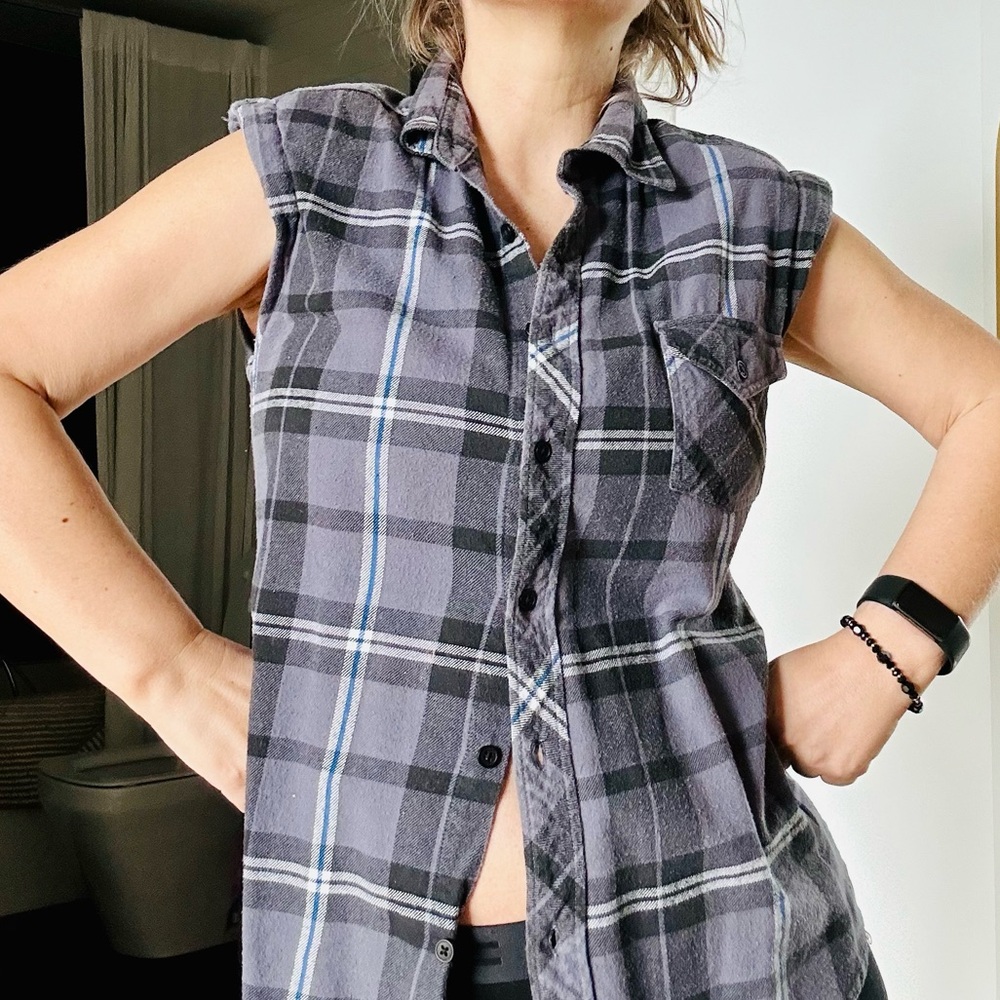 REFORMATION x Urban Renewal Sleeveless Flannel button up M